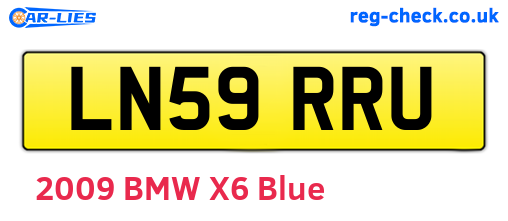 LN59RRU are the vehicle registration plates.