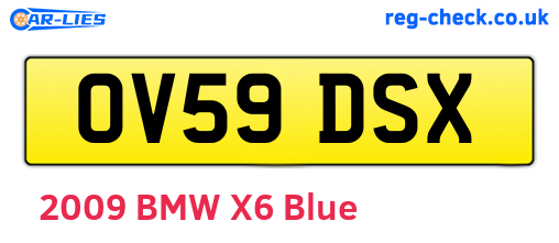 OV59DSX are the vehicle registration plates.