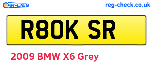 R80KSR are the vehicle registration plates.