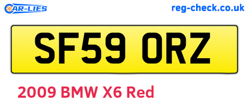 SF59ORZ are the vehicle registration plates.