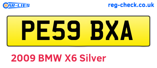 PE59BXA are the vehicle registration plates.