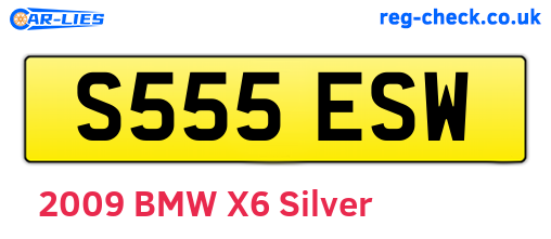S555ESW are the vehicle registration plates.