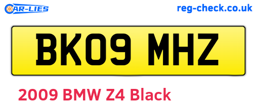 BK09MHZ are the vehicle registration plates.