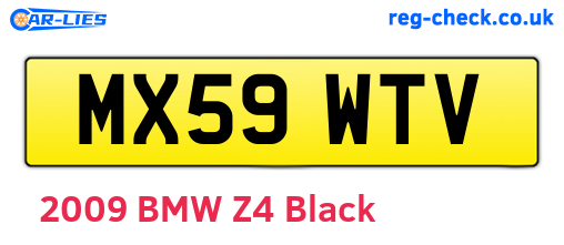 MX59WTV are the vehicle registration plates.