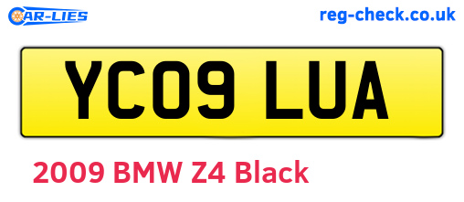 YC09LUA are the vehicle registration plates.