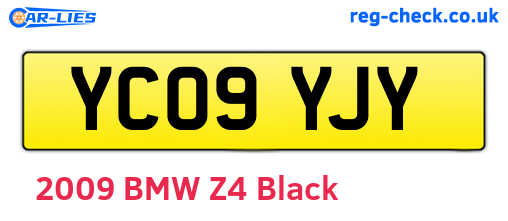 YC09YJY are the vehicle registration plates.