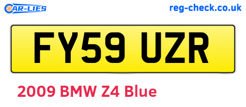 FY59UZR are the vehicle registration plates.