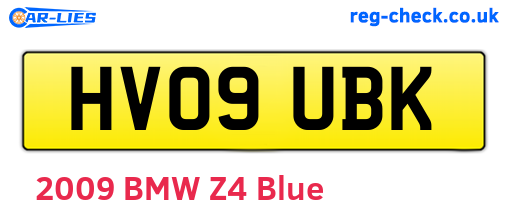 HV09UBK are the vehicle registration plates.