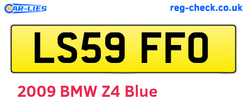 LS59FFO are the vehicle registration plates.