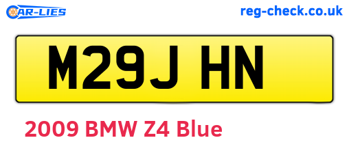 M29JHN are the vehicle registration plates.