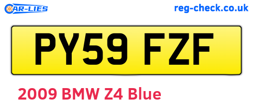 PY59FZF are the vehicle registration plates.
