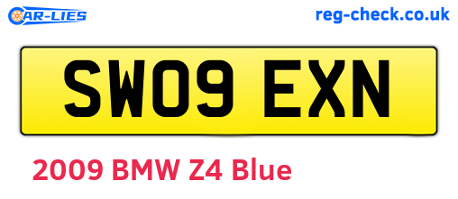 SW09EXN are the vehicle registration plates.