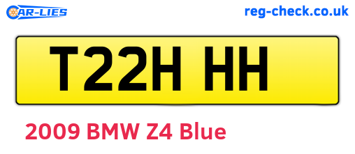 T22HHH are the vehicle registration plates.