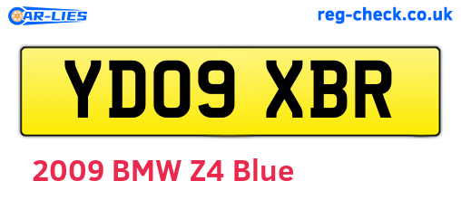 YD09XBR are the vehicle registration plates.