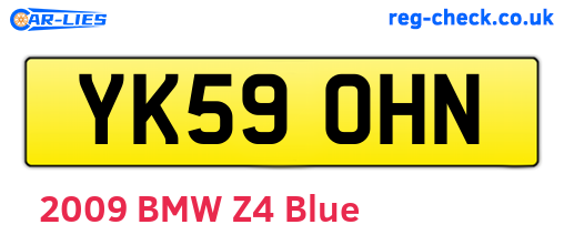 YK59OHN are the vehicle registration plates.