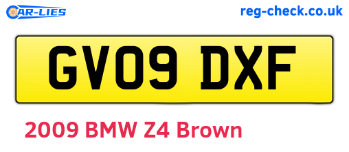 GV09DXF are the vehicle registration plates.