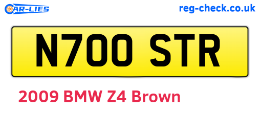 N700STR are the vehicle registration plates.