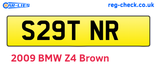 S29TNR are the vehicle registration plates.