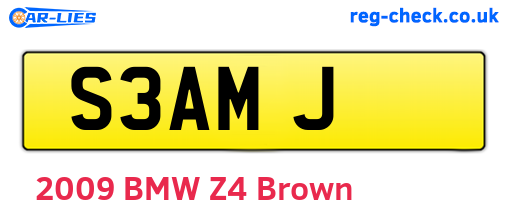 S3AMJ are the vehicle registration plates.