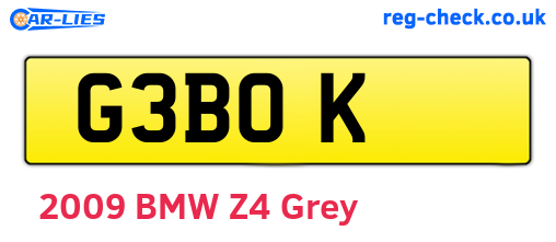 G3BOK are the vehicle registration plates.