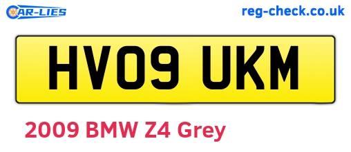 HV09UKM are the vehicle registration plates.