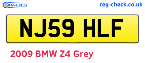 NJ59HLF are the vehicle registration plates.