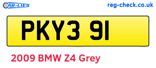 PKY391 are the vehicle registration plates.
