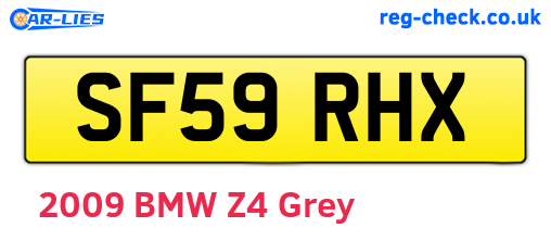 SF59RHX are the vehicle registration plates.