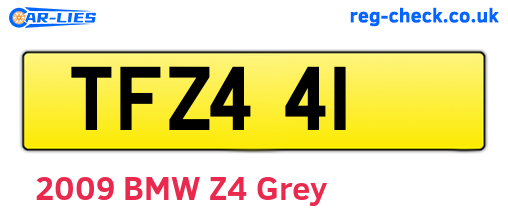 TFZ441 are the vehicle registration plates.