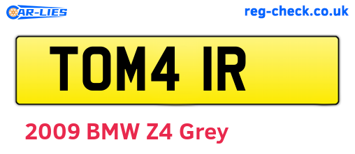TOM41R are the vehicle registration plates.
