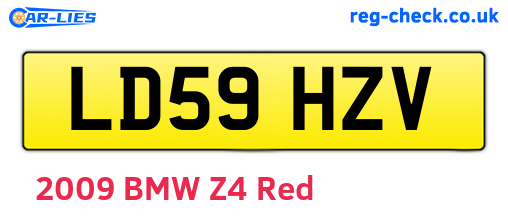 LD59HZV are the vehicle registration plates.