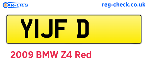 Y1JFD are the vehicle registration plates.