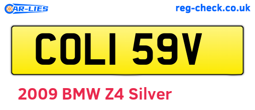 COL159V are the vehicle registration plates.