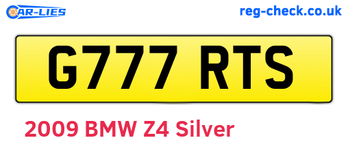 G777RTS are the vehicle registration plates.