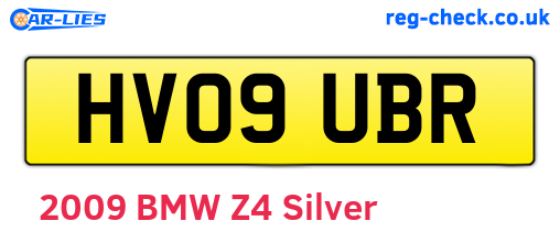 HV09UBR are the vehicle registration plates.