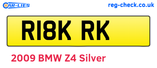 R18KRK are the vehicle registration plates.