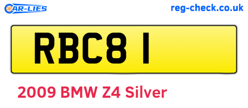 RBC81 are the vehicle registration plates.