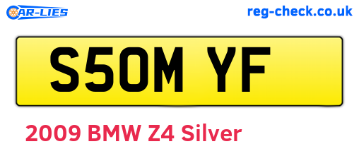 S50MYF are the vehicle registration plates.