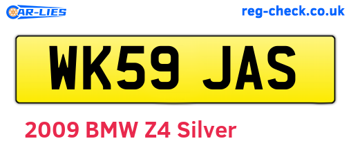 WK59JAS are the vehicle registration plates.