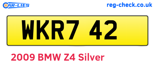 WKR742 are the vehicle registration plates.