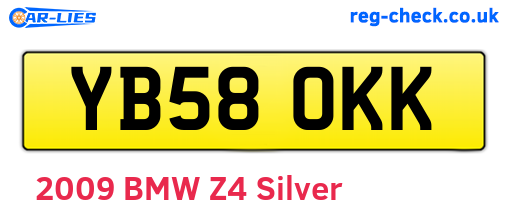 YB58OKK are the vehicle registration plates.