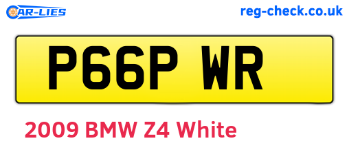 P66PWR are the vehicle registration plates.