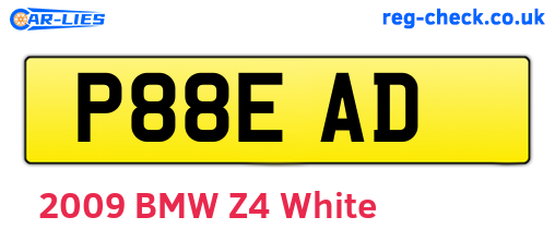 P88EAD are the vehicle registration plates.
