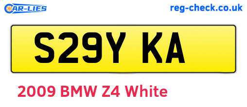 S29YKA are the vehicle registration plates.