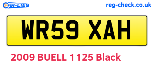WR59XAH are the vehicle registration plates.