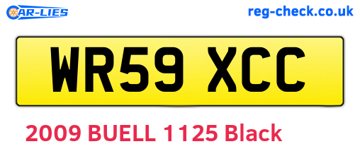 WR59XCC are the vehicle registration plates.