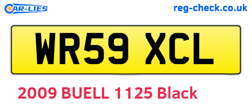 WR59XCL are the vehicle registration plates.