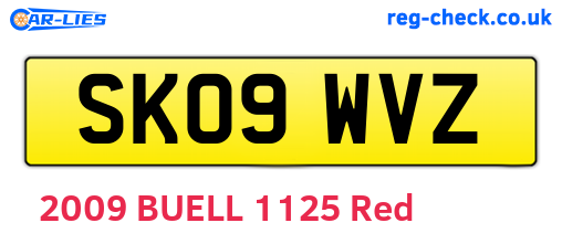 SK09WVZ are the vehicle registration plates.
