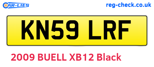 KN59LRF are the vehicle registration plates.