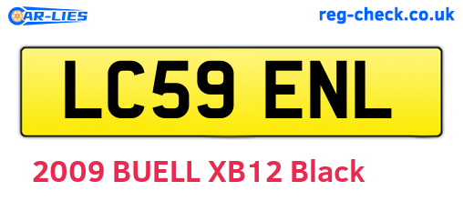 LC59ENL are the vehicle registration plates.